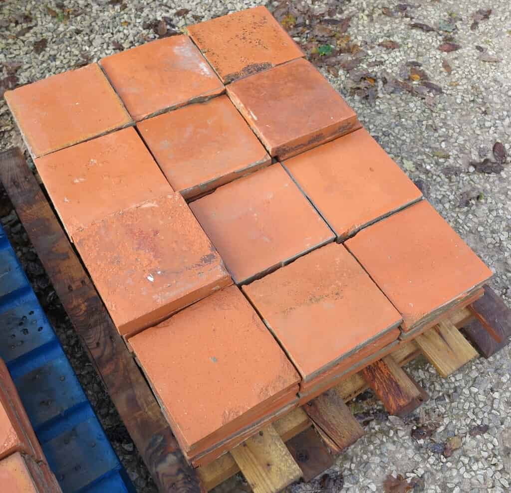 Batch of 80 Reclaimed Terracotta Quarry Floor Tiles