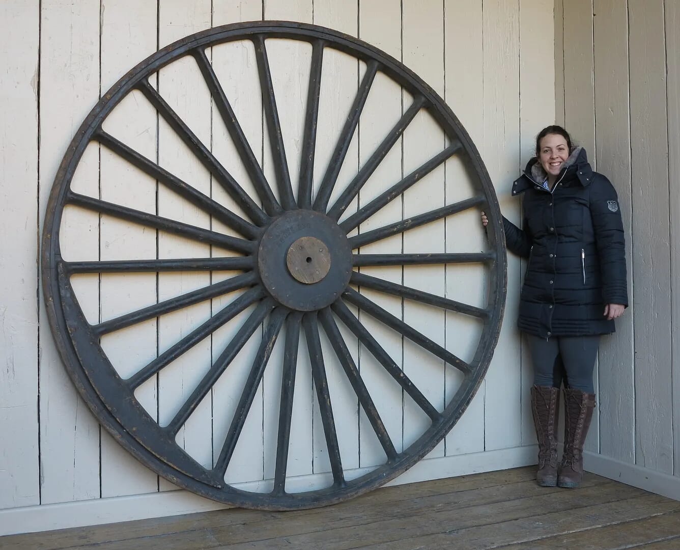 Antique Handmade Locomotive Wooden Train Wheel Mould - 8380