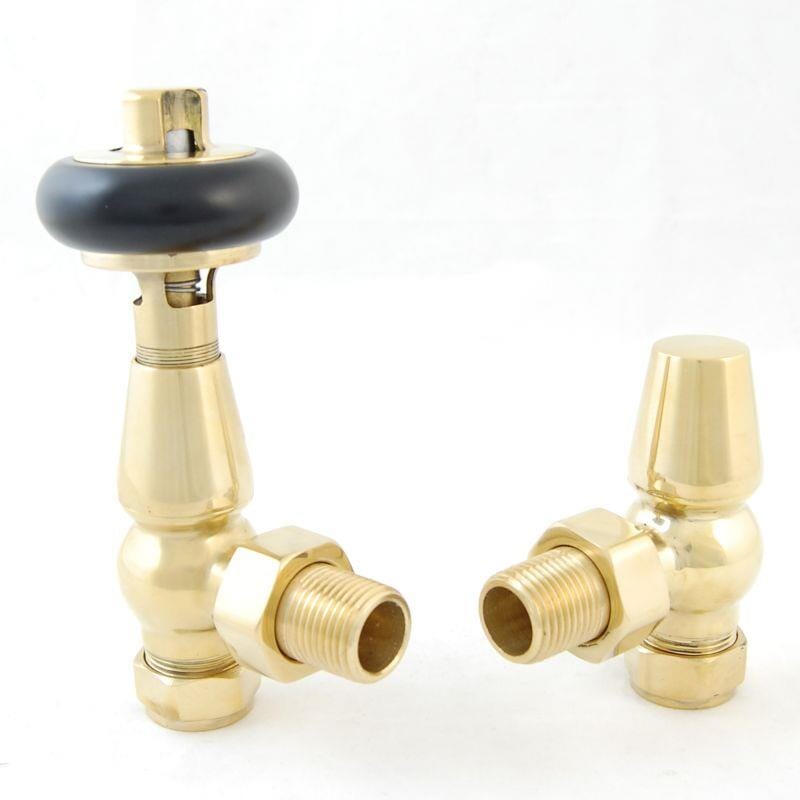 Unlacquered Brass Manual Faringdon Radiator Valves - Farubm