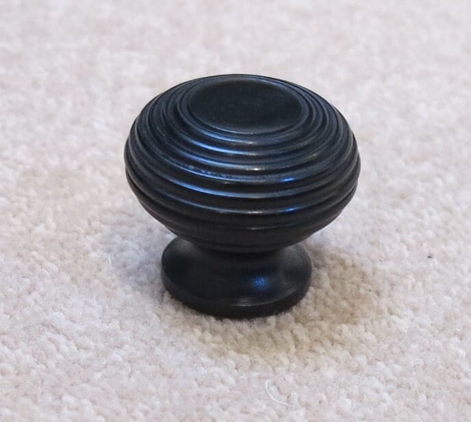 Solid Ebony Beehive Cupboard Door Knob  - Cebe