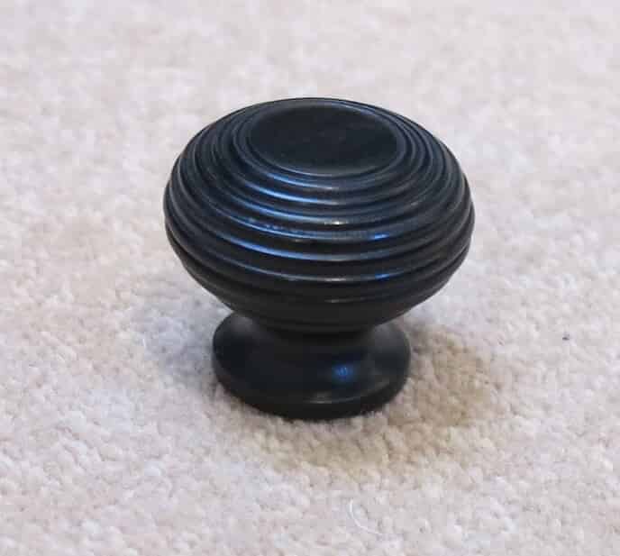 Solid Ebony Beehive Cupboard Knobs 