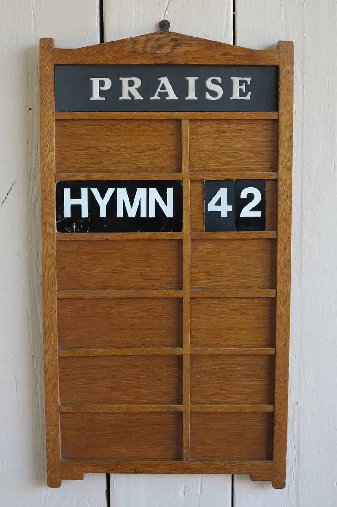 Victorian Hand Carved Wall Mounted Hymn Board