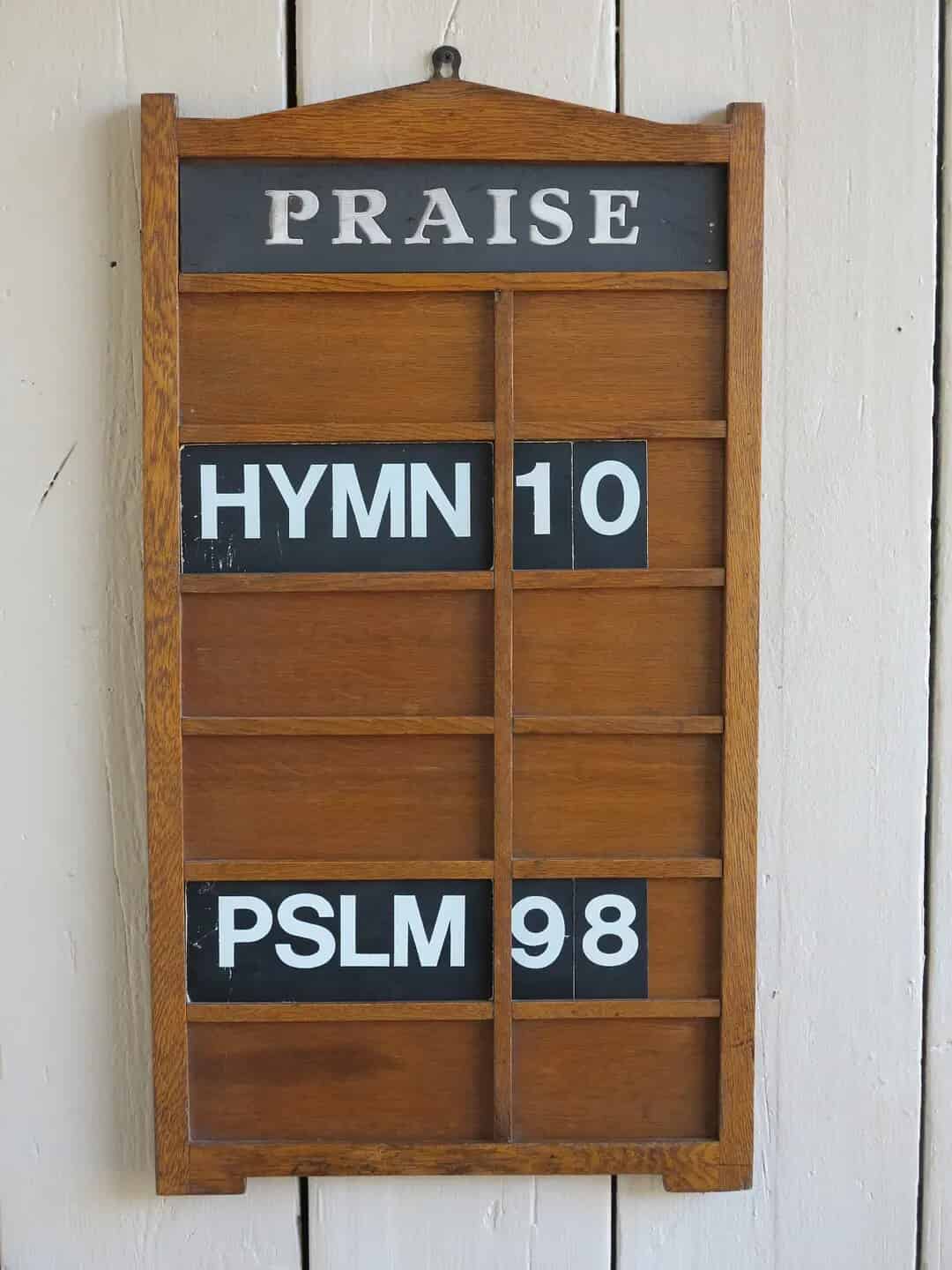 Hand Carved Victorian Wall Mounted Hymn Board