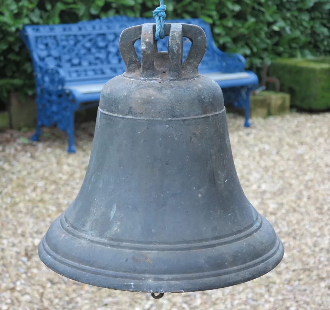 Antique Old Reclaimed Church Bronze Bell with Clapper - 8418