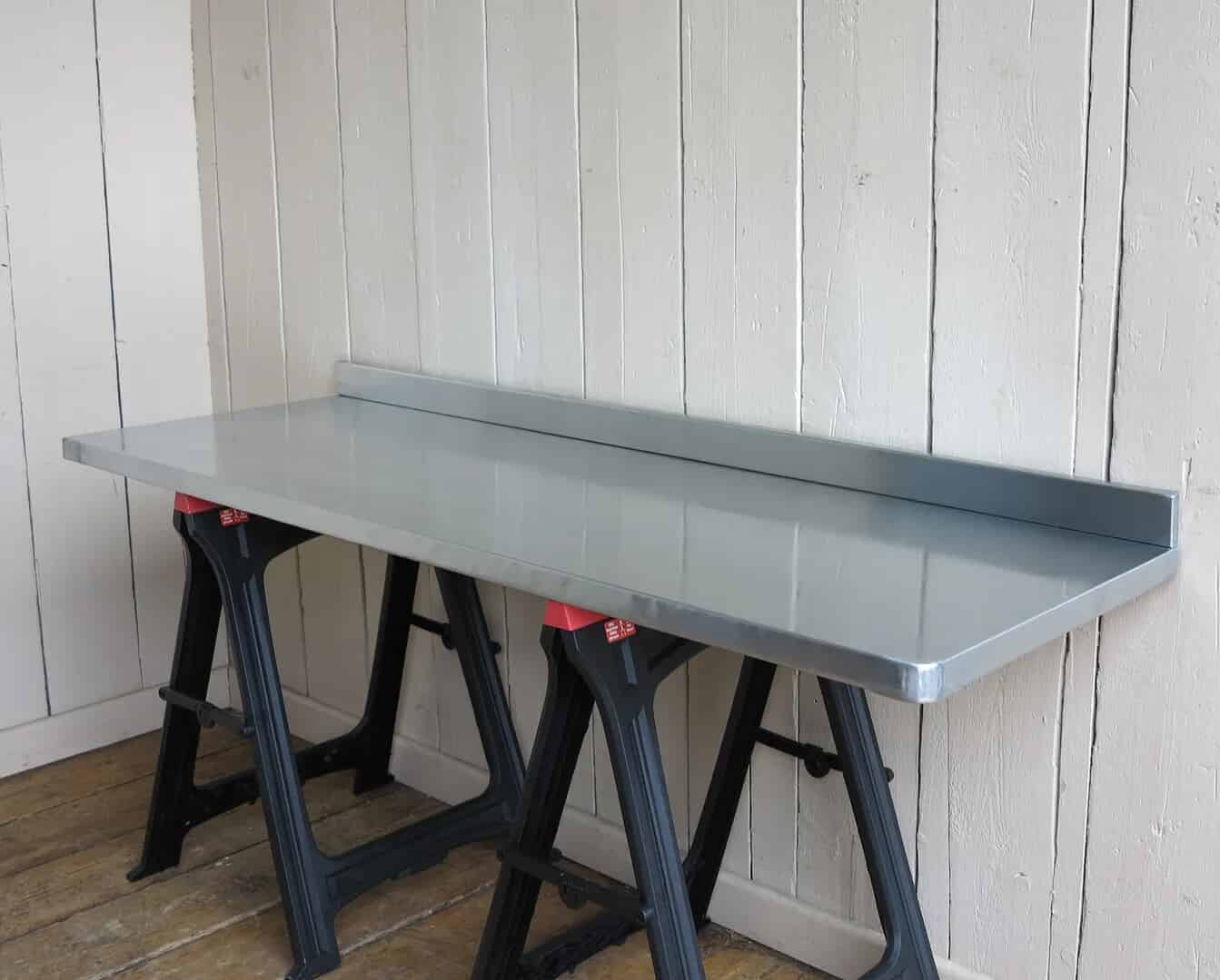 Handmade Natural Zinc Kitchen Worksurface & Splashback