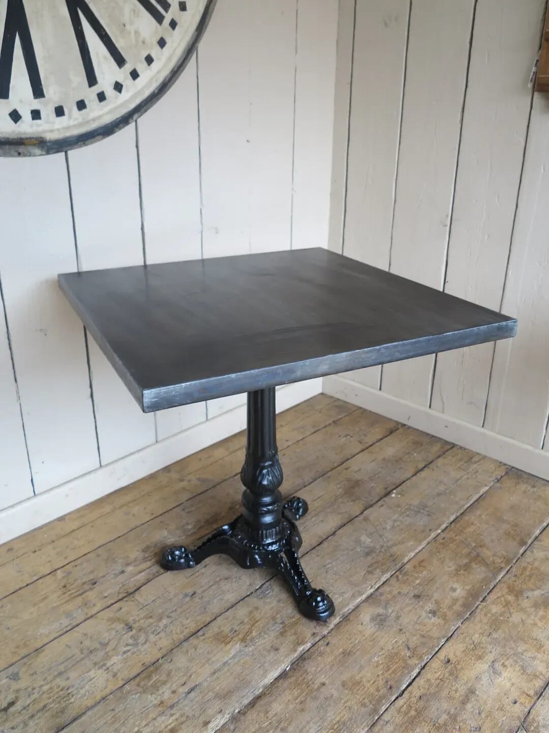 Bespoke Antiqued Zinc Tables with Cast Iron Bases - D1361