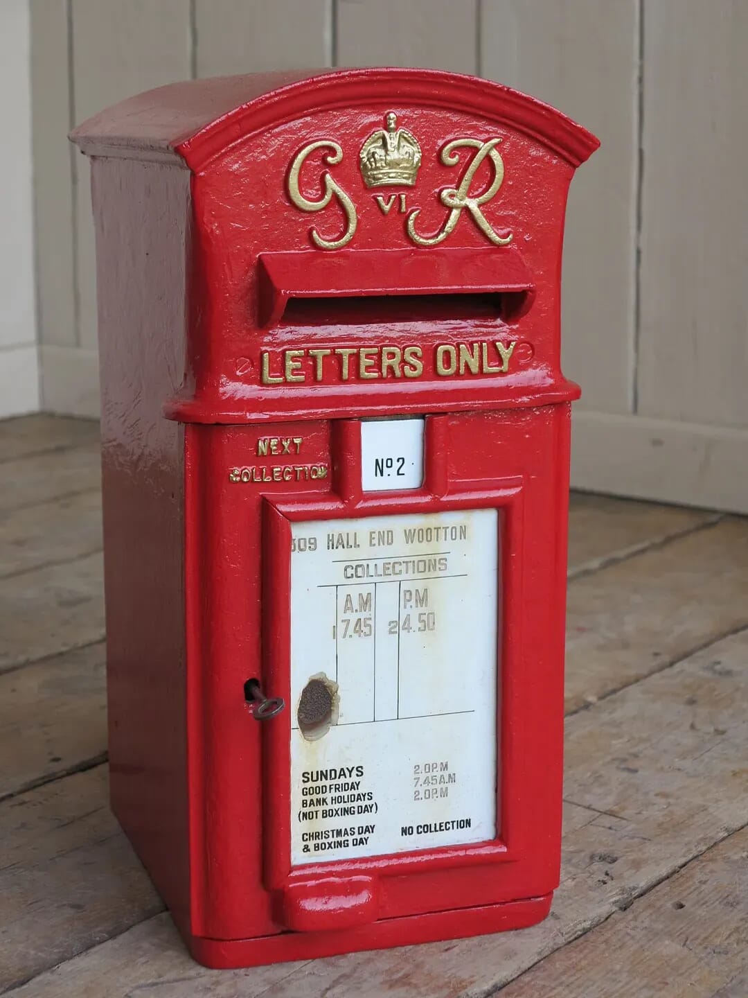 Original Pole Mounted George 6th Cast Iron Post Box - 8452
