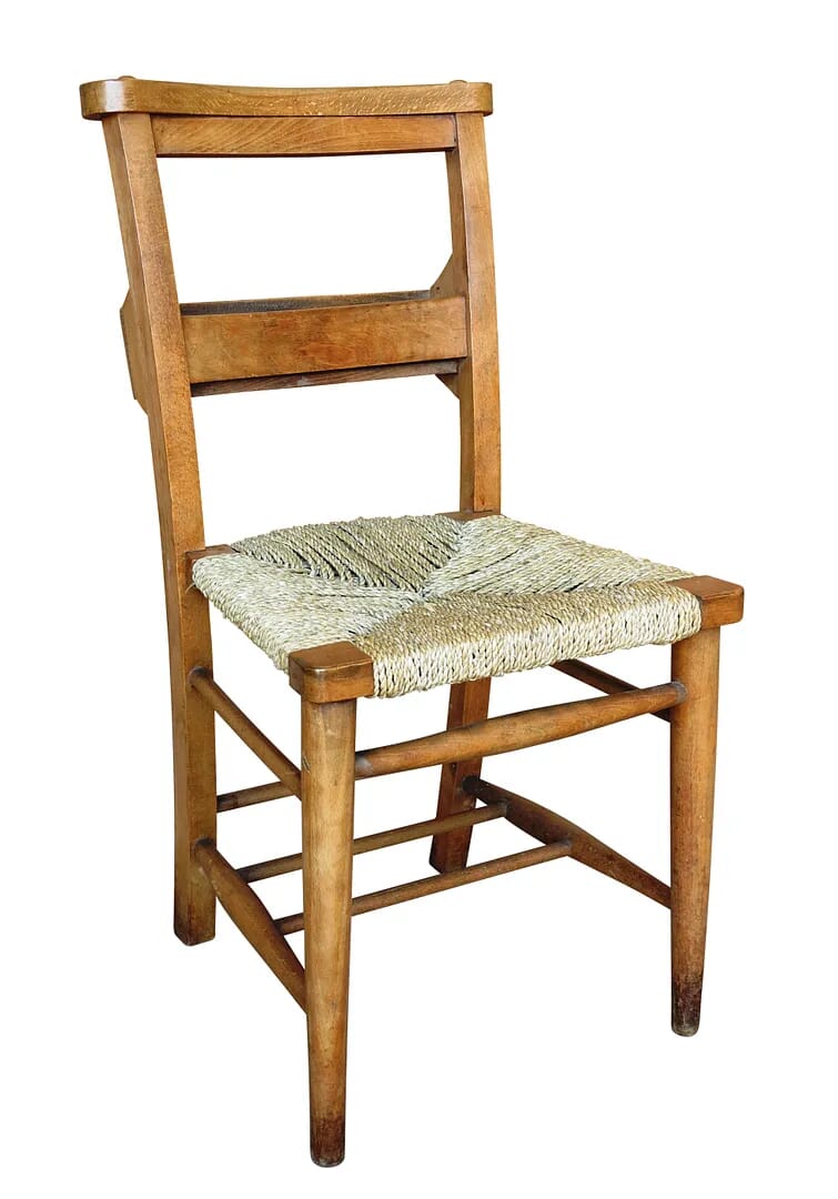 Victorian Rush Seated Church Chairs With Bible Back - 8476