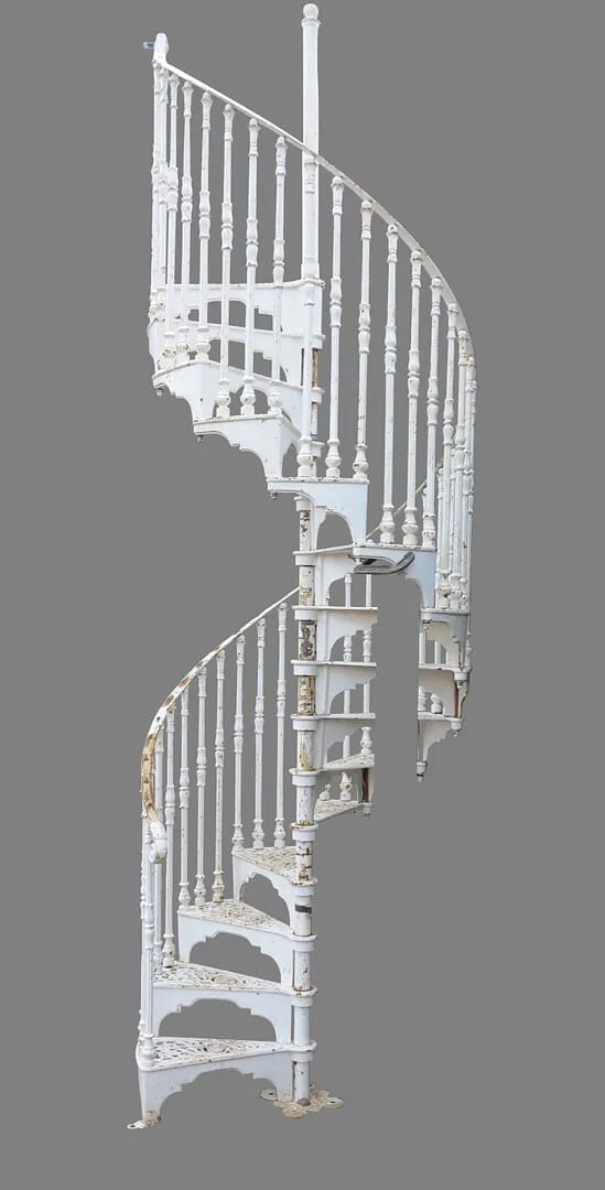 Cast Iron Spiral Staircase & Landing by Safety Stairways - 8445