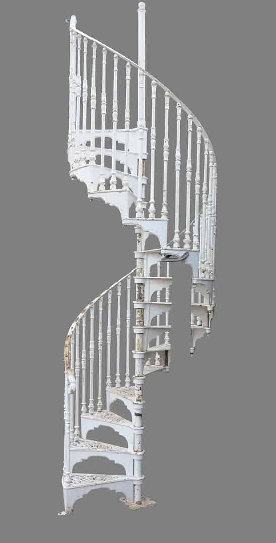 Cast Iron Spiral Staircase & Landing by Safety Stairways
