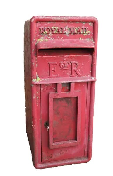 Genuine Royal Mail Cast Iron Arch Back Post Box and Lock - 8169