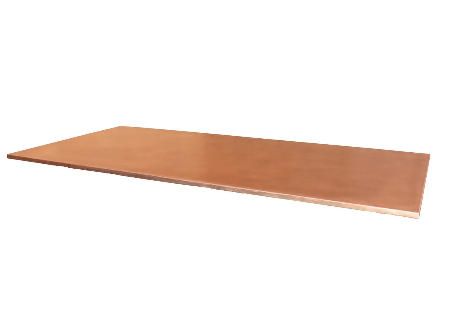 Natural Copper Handmade Table Top with Square Corners - D1372