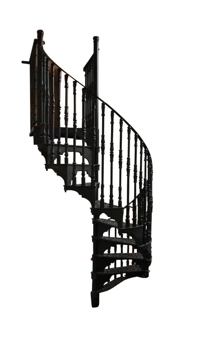 Cast Iron Black Spiral Staircase & Landing by Elite - 8508