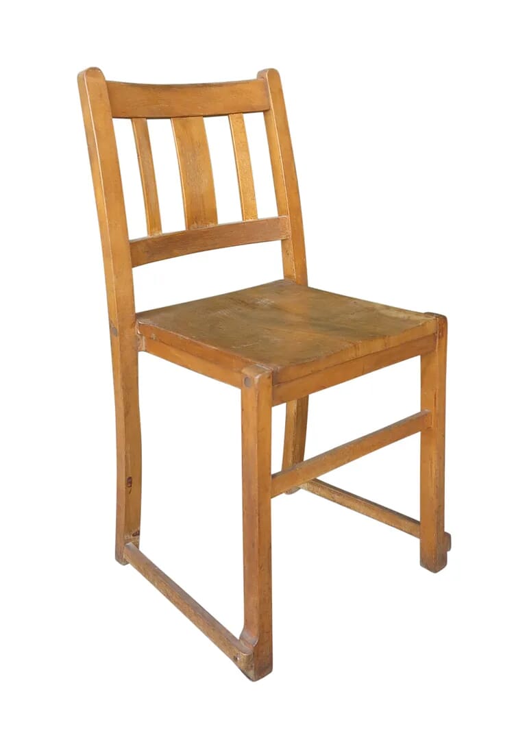 Reclaimed Old Vintage Wooden Stacking Chairs - 8459