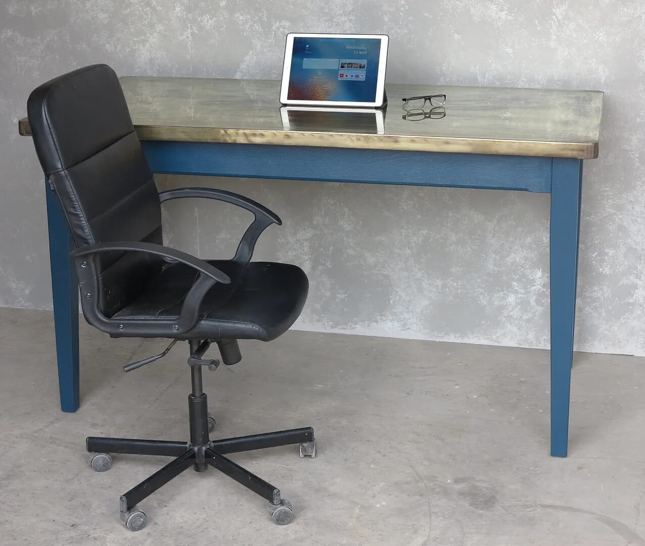 Bespoke Handmade Antique Brass Computer Desk - D1375