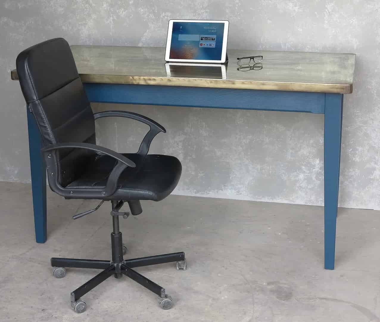 Bespoke Handmade Antique Brass Computer Desk