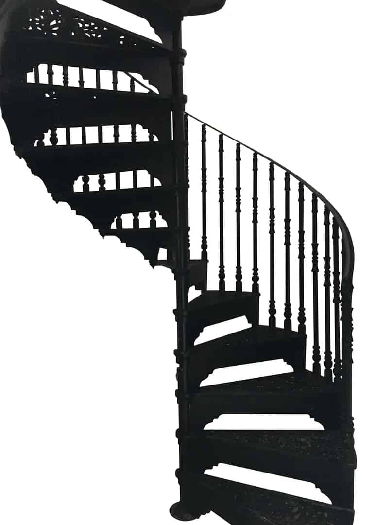 Black Cottage Craft Cast Metal Spiral Staircase
