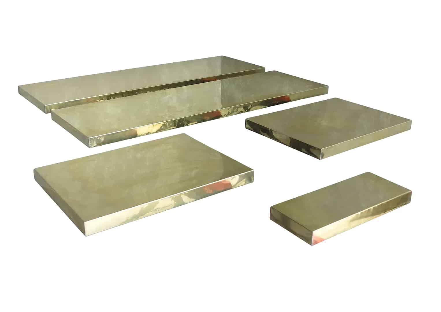Handmade Natural Solid Brass Thick Worktops