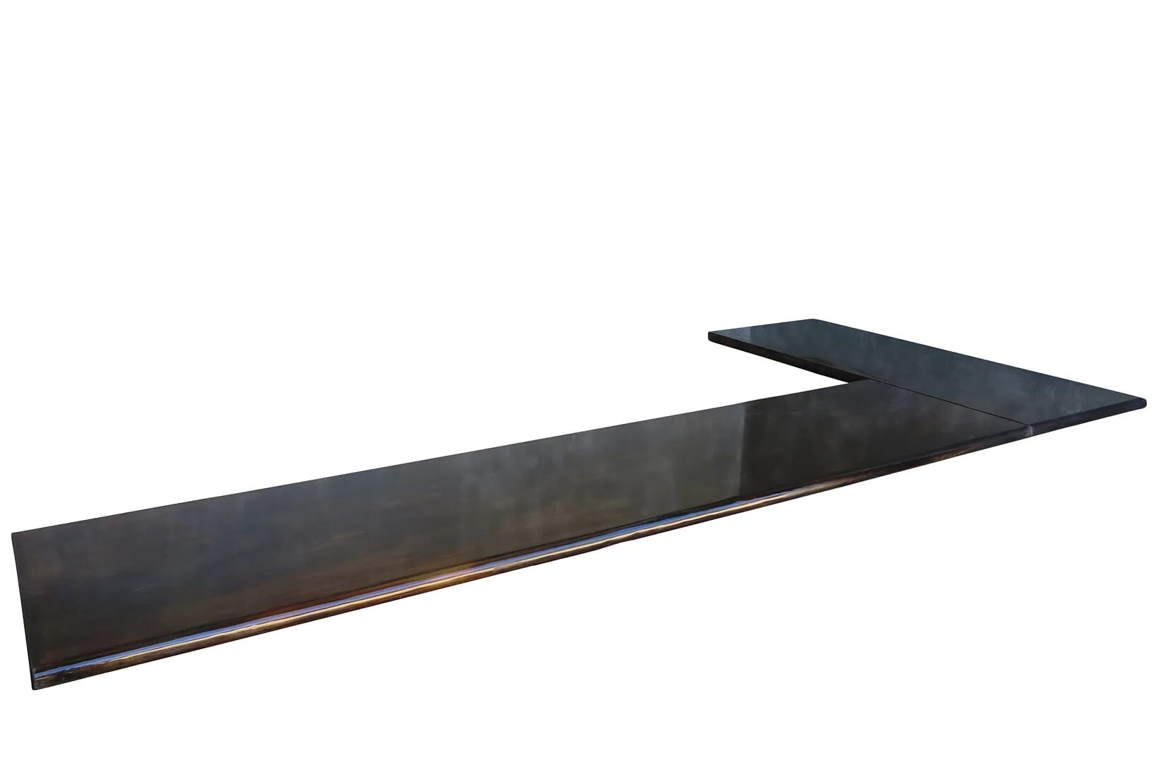 Handmade Antiqued Zinc Kitchen Bullnose Edge Worktops - D1385