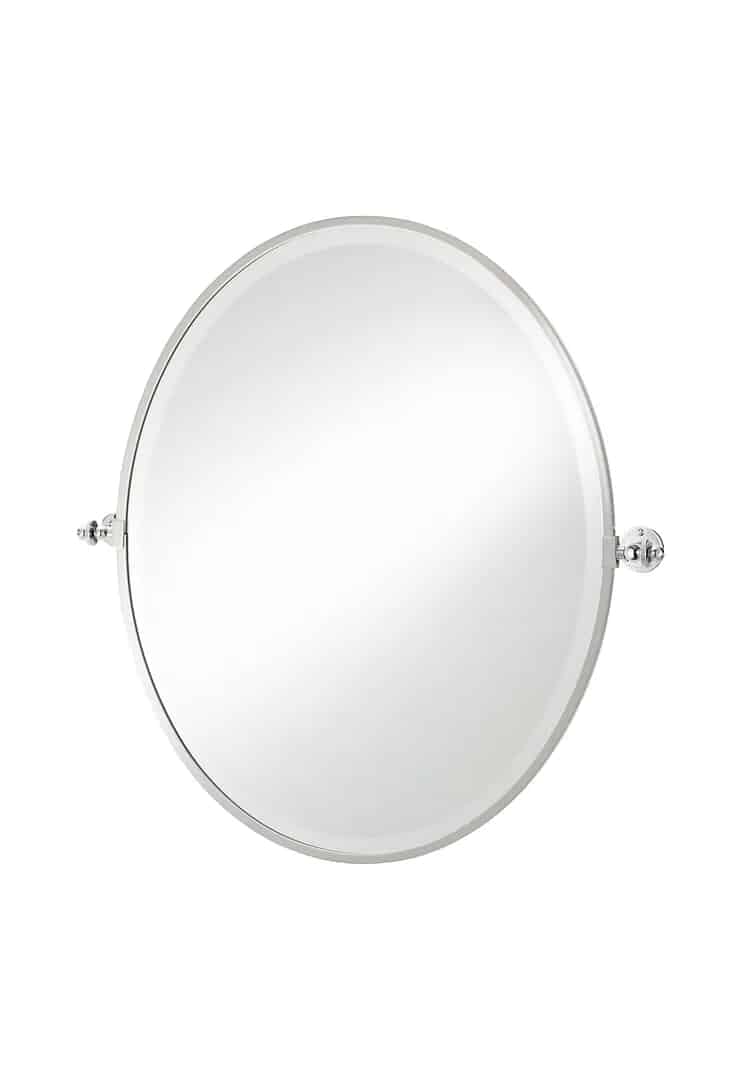 Thomas Crapper Bathroom Oval Tilt Wall Mounted Mirror