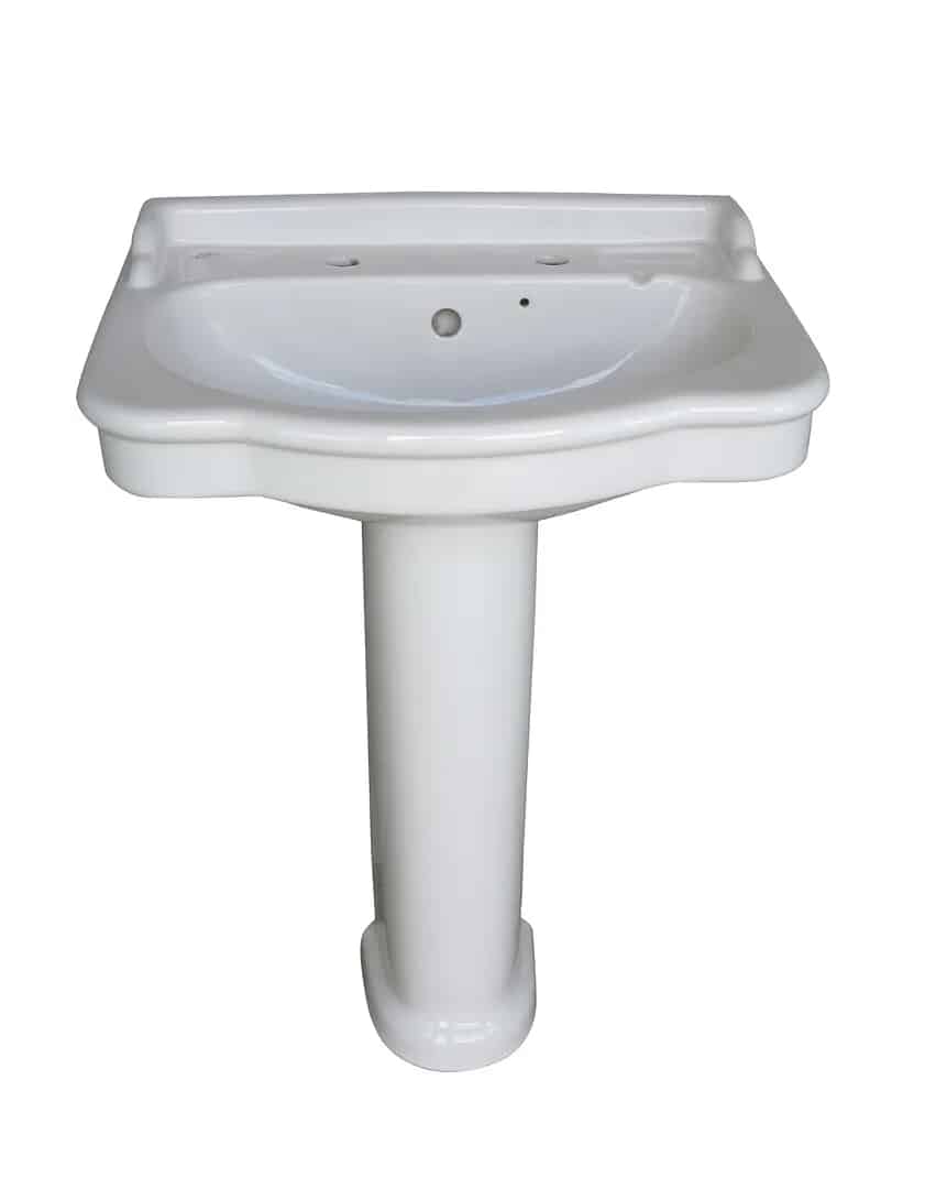 Reclaimed White Bathroom Sink on a Pedestal Base