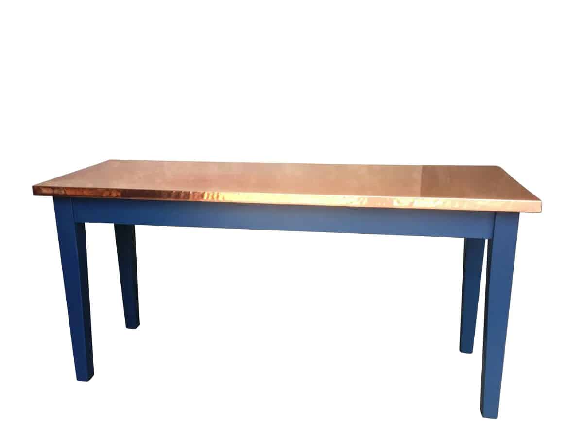 Handmade Natural Copper Top Kitchen Dining Table