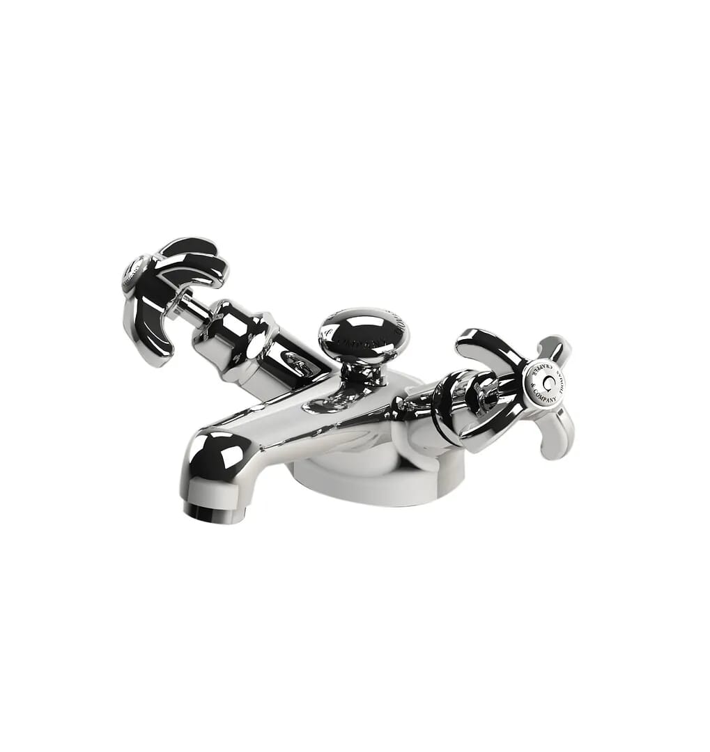 Thomas Crapper Monobloc Basin Tap Mixer & Pop Up Waste - TCBW1920401CP