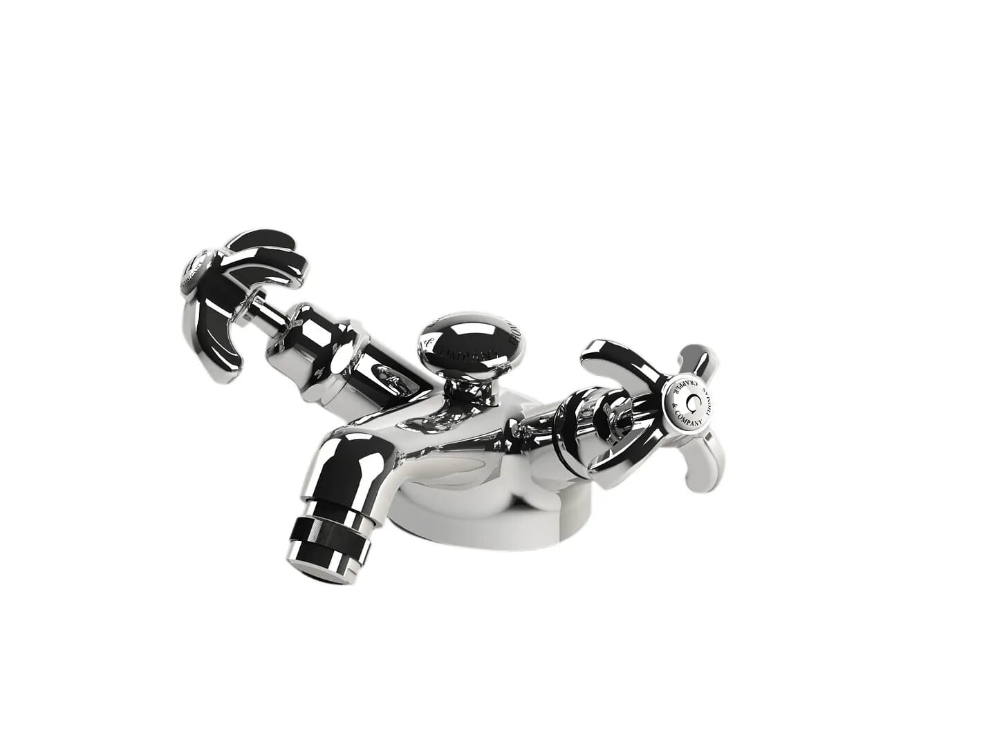 Thomas Crapper Monobloc Bidet Mixer Tap & Pop Up Waste - TCBW1920501CP