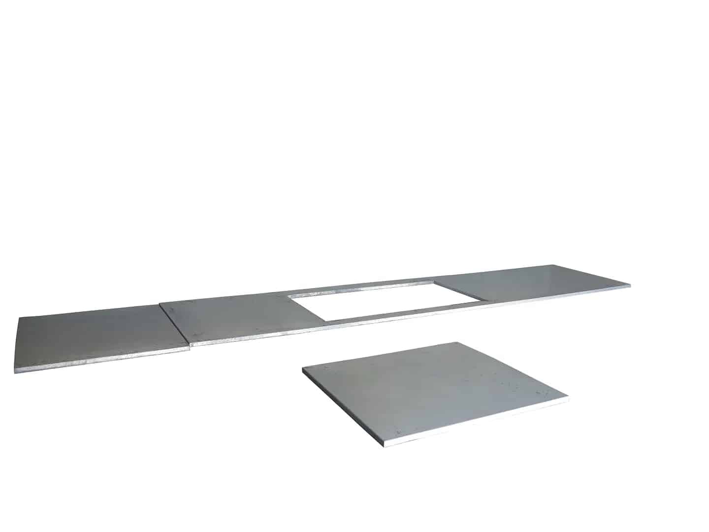 Distressed Zinc Handmade Kitchen Worktops with Cutouts