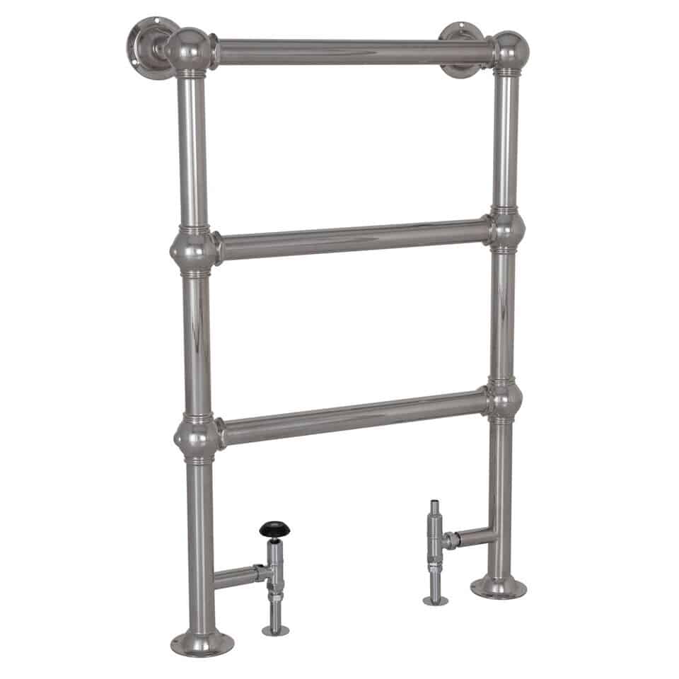 Carron Colossus 3 Bar Chrome Floor Mounted Dual Fuel Towel Rail