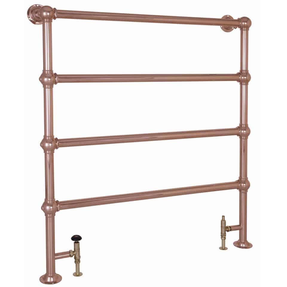Carron Large Colossus 4 Bar Copper Floor Mounted Dual Fuel Towel Rail