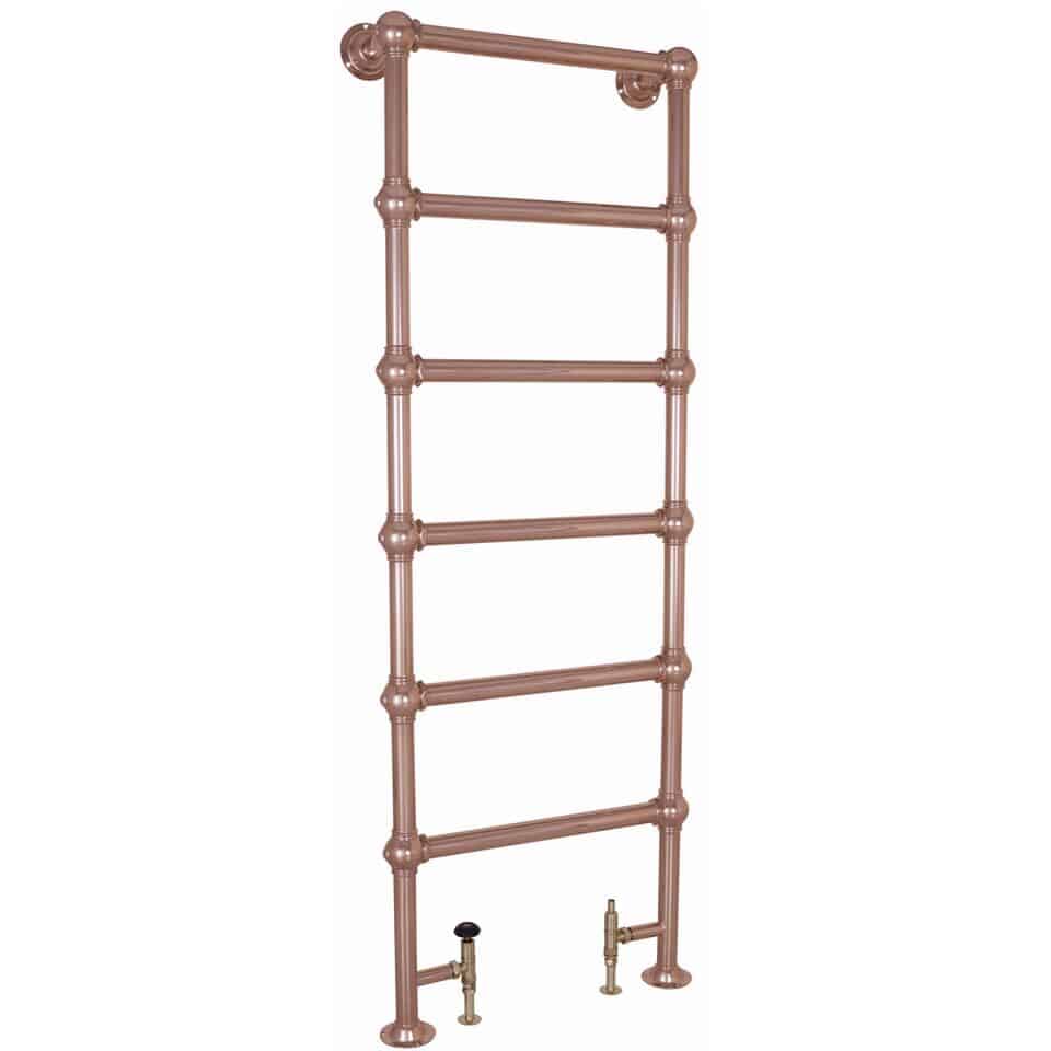 Carron Colossus 6 Bar Copper Floor Mounted Dual Fuel Towel Rail