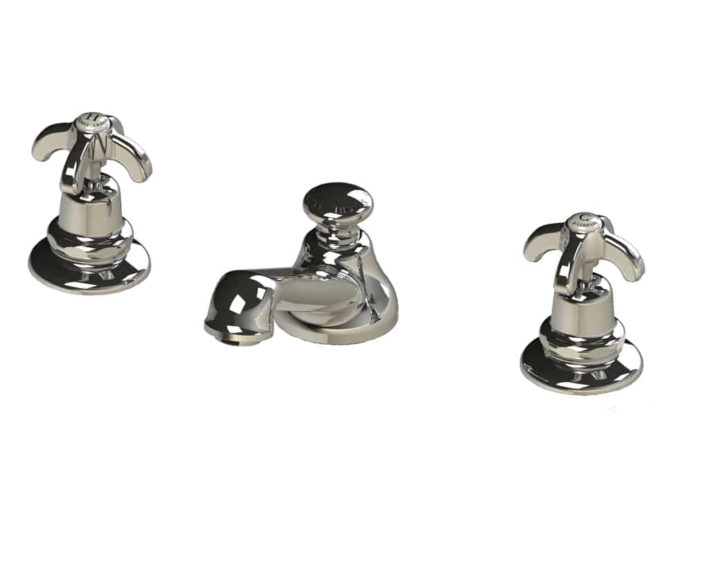 Thomas Crapper Three Tap-Hole Low Mixer Taps For Basins