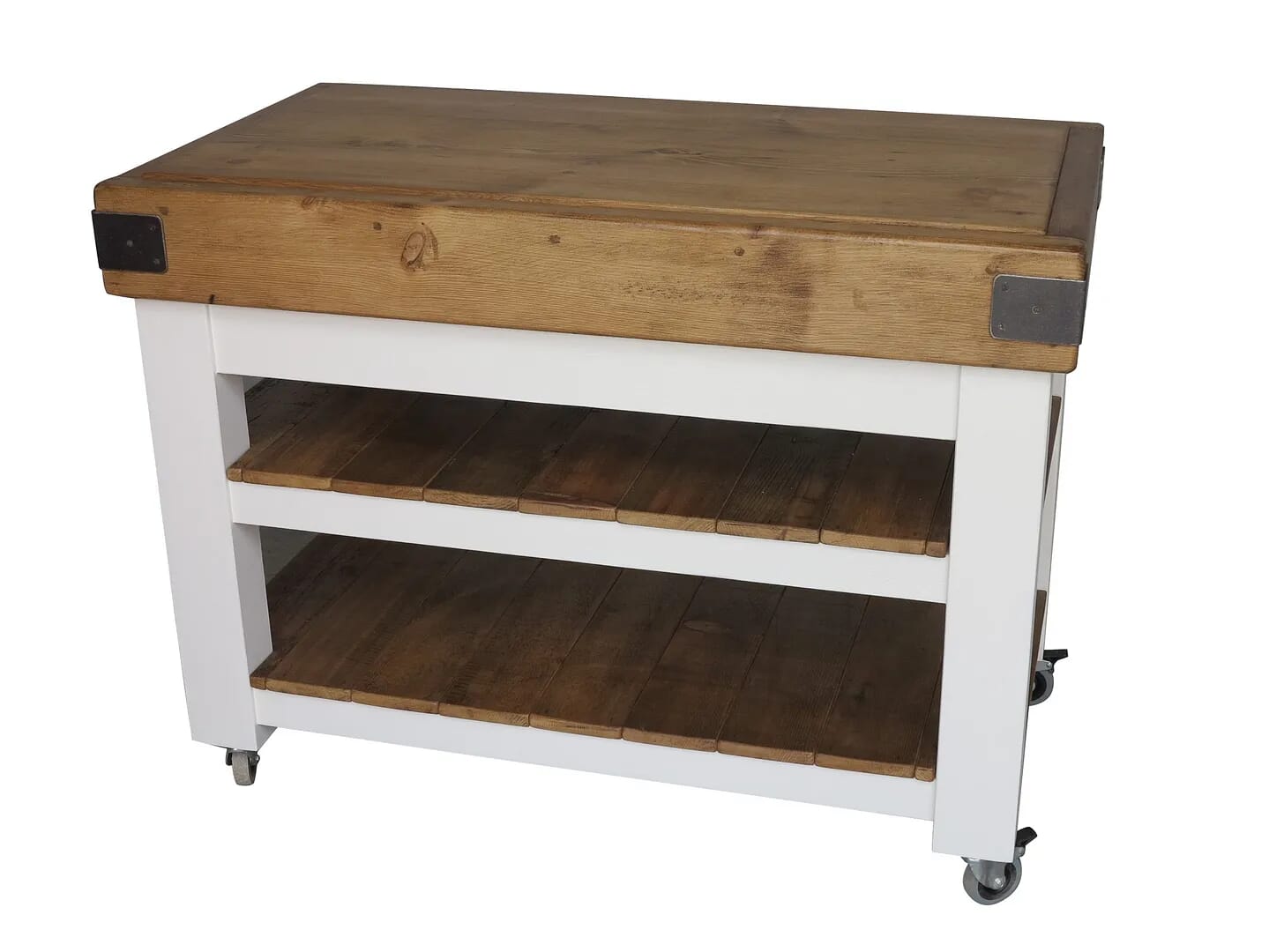 Bespoke Made Wooden Butchers Block & Base with Castors - D1396