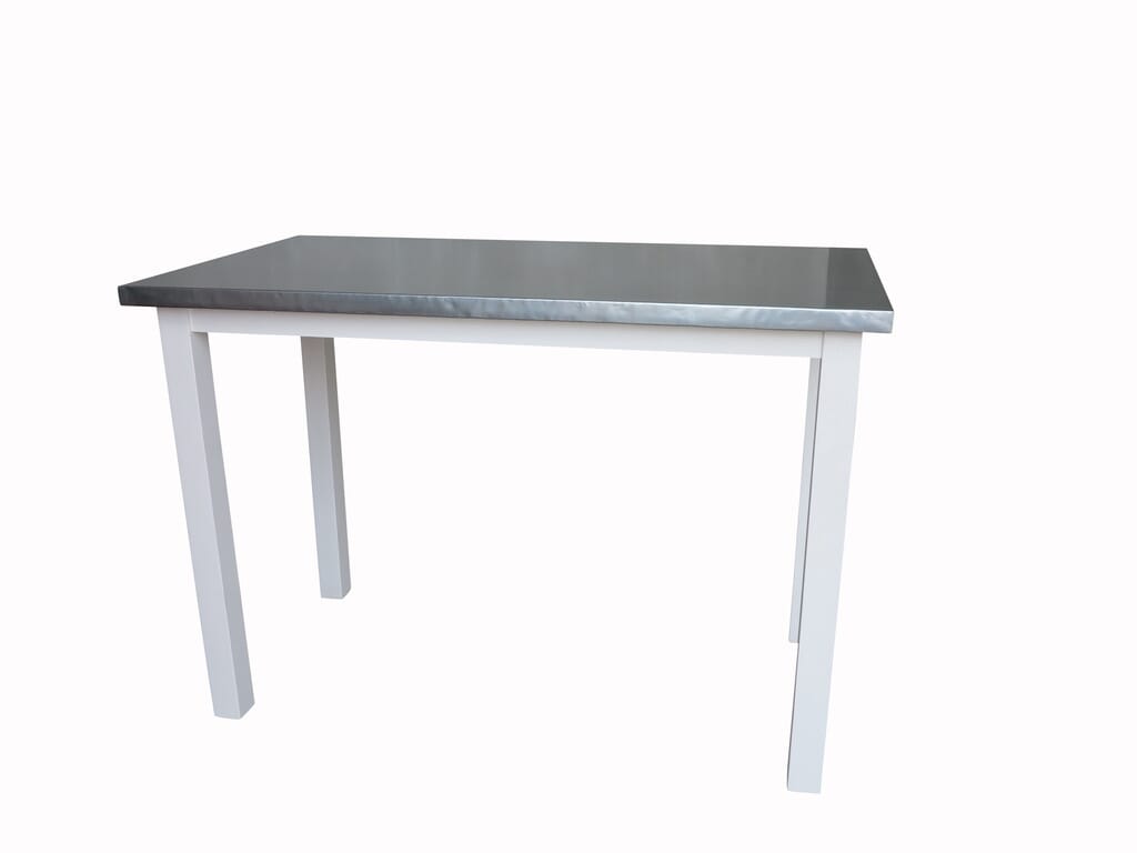 Bespoke Natural Zinc Top Poser Dining Table - D1399