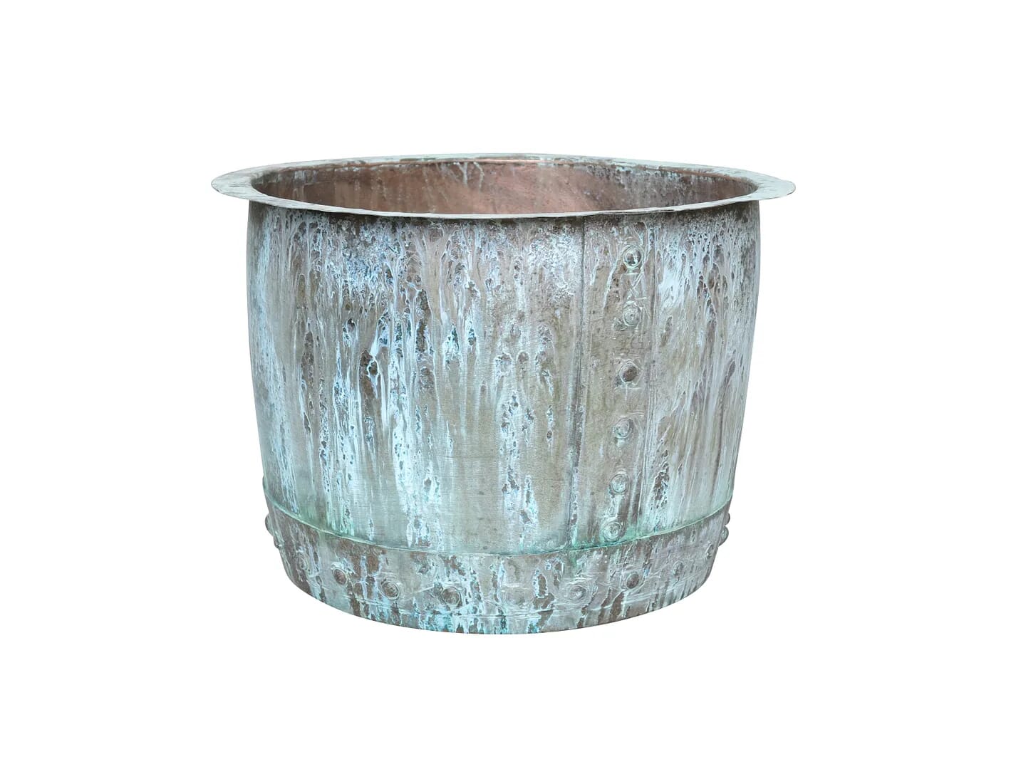 Reclaimed Victorian Copper Garden Outdoor Pot / Planter - 6189a