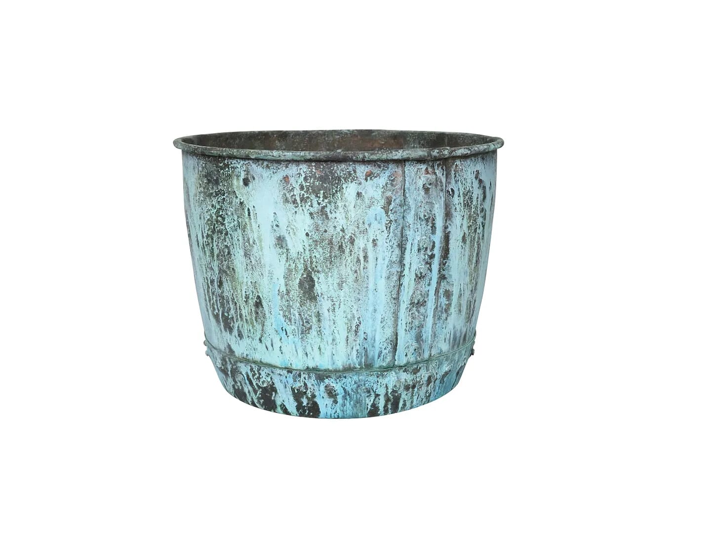 Original Victorian Antique Copper Garden Planter / Pot - 6606a