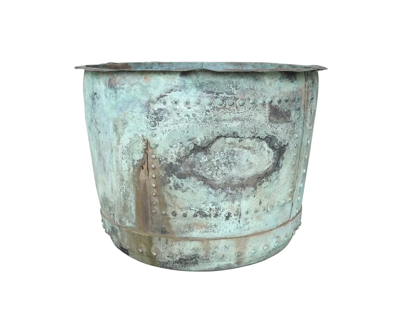 Original Large Copper Outdoor Victorian Pot / Planter - 8603