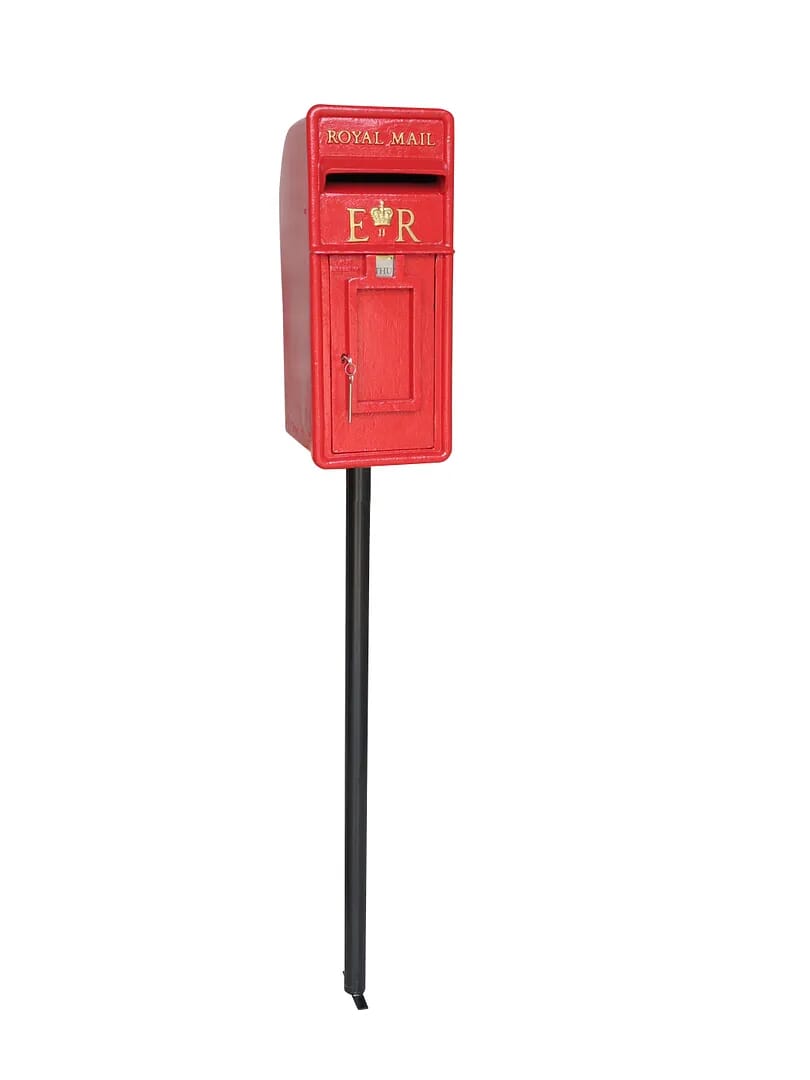 Old Post Office Pole Mounted ER II Post Box & Pole - 8558
