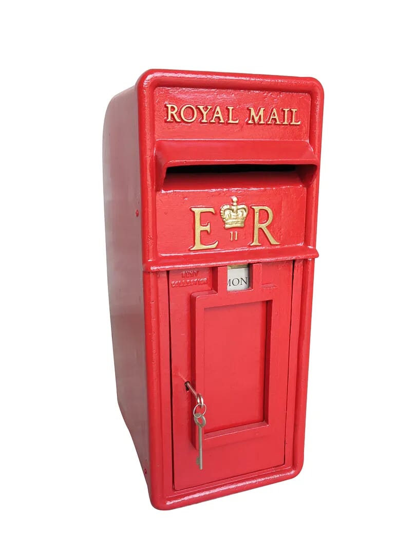 Original Old Royal Mail Pole Mounted ER II Post Box - 8584