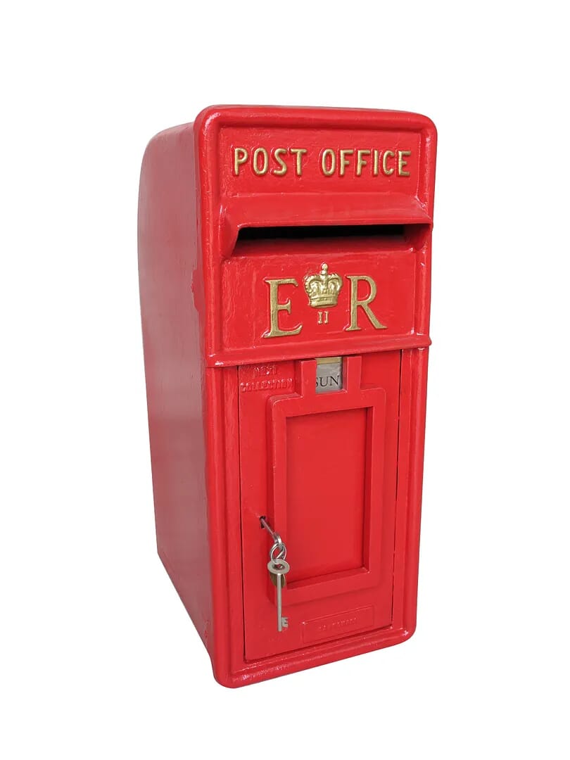 Original Old Post Office Pole Mounted ER II Post Box - 8595