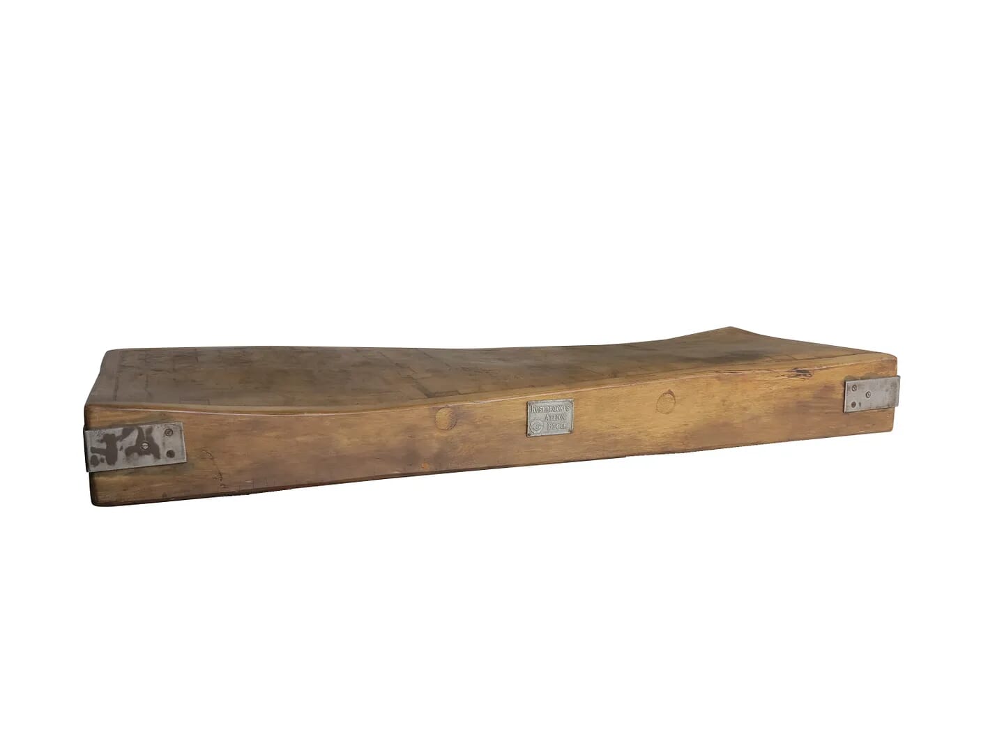Original Antique Rushbrooke's Butchers Chopping Block Top - 8560