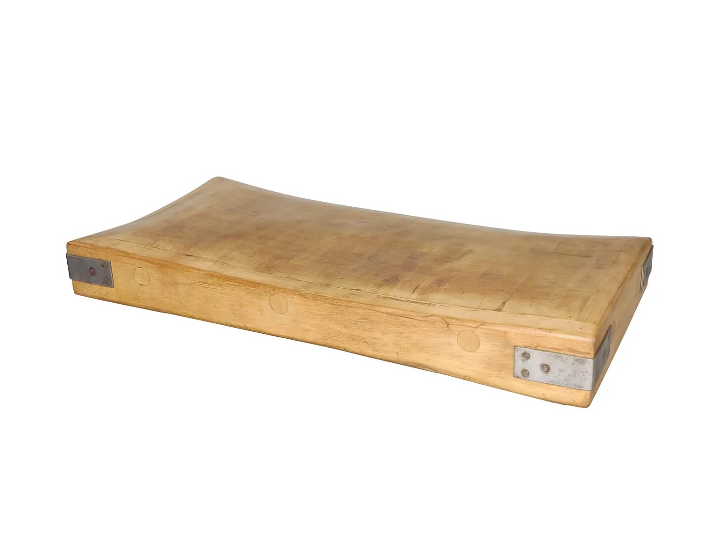 Old Original Antique Wooden Butchers Chopping Block Top - 8536