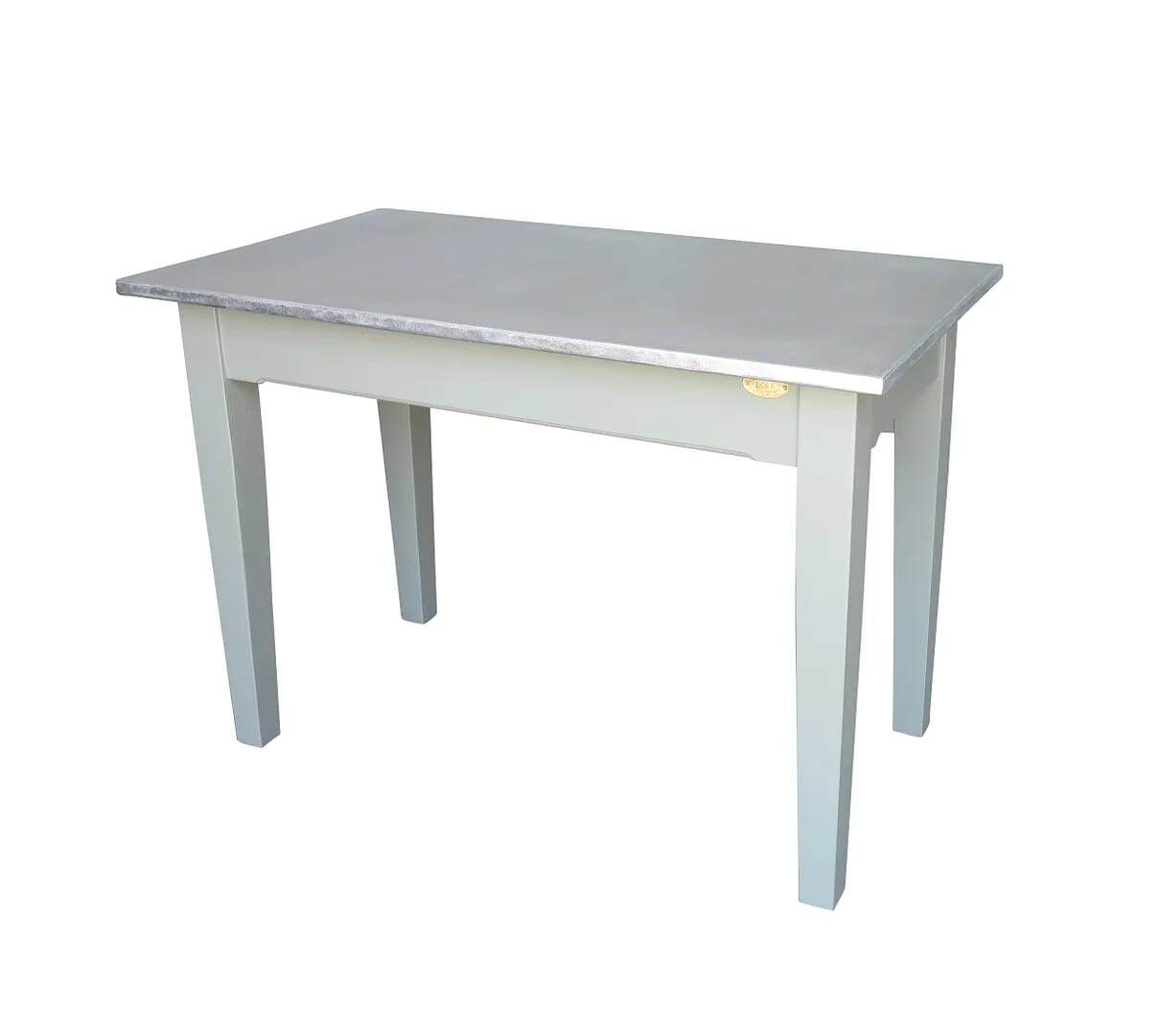 Handmade Small Matt Zinc Top Dining Table - D1402