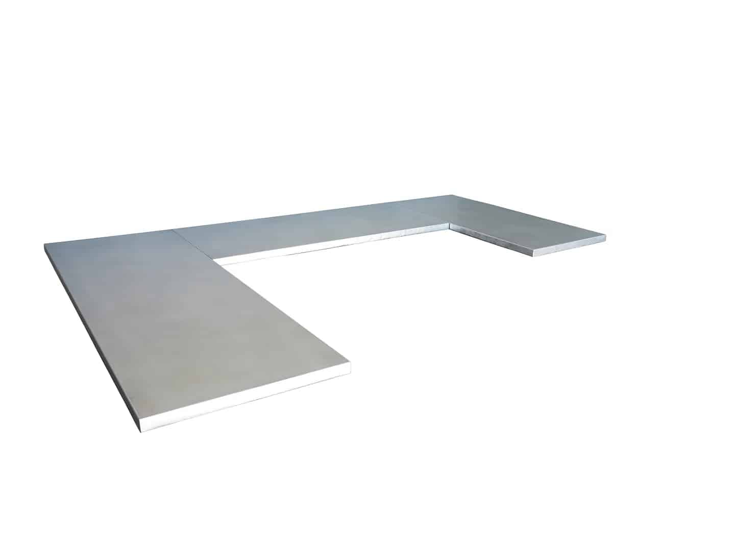 Handmade Matt Zinc Kitchen Worktops & Surfaces