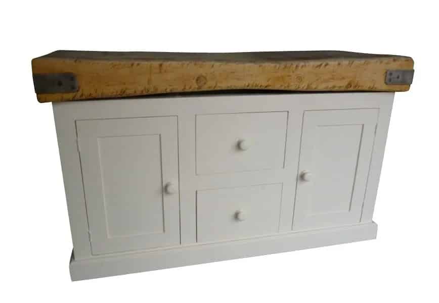 Traditional Antique Butchers Block on Painted Base