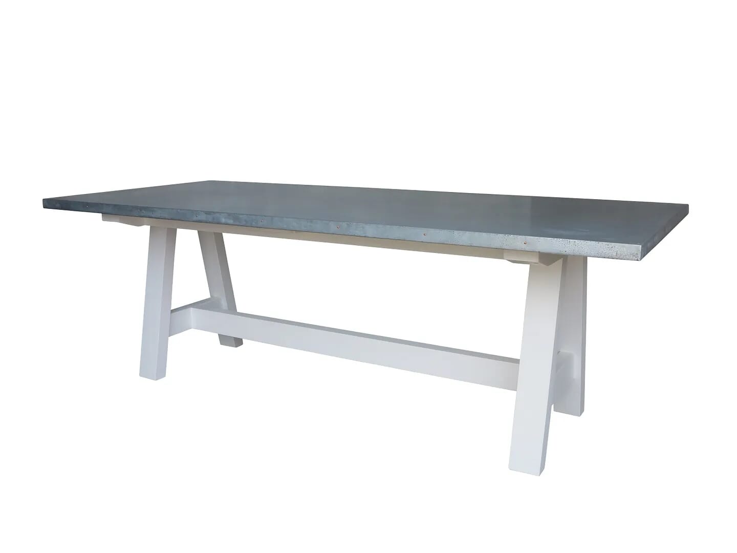 Handmade Distressed Zinc Top Dining / Kitchen Table - D1405