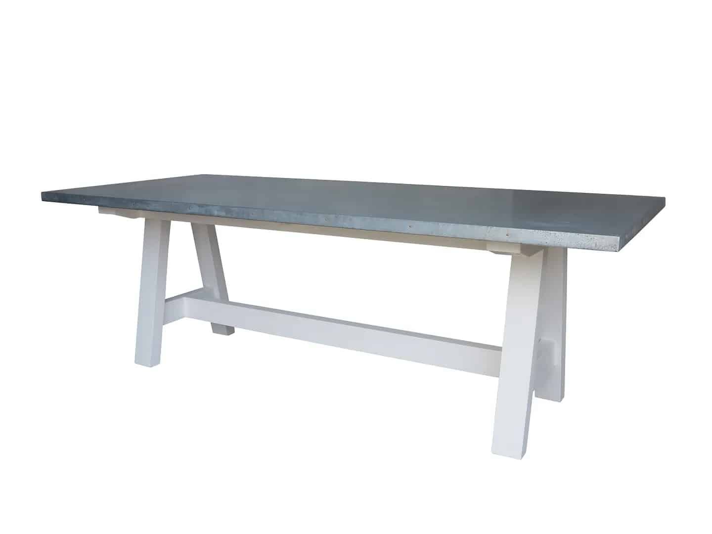 Handmade Distressed Zinc Top Dining / Kitchen Table
