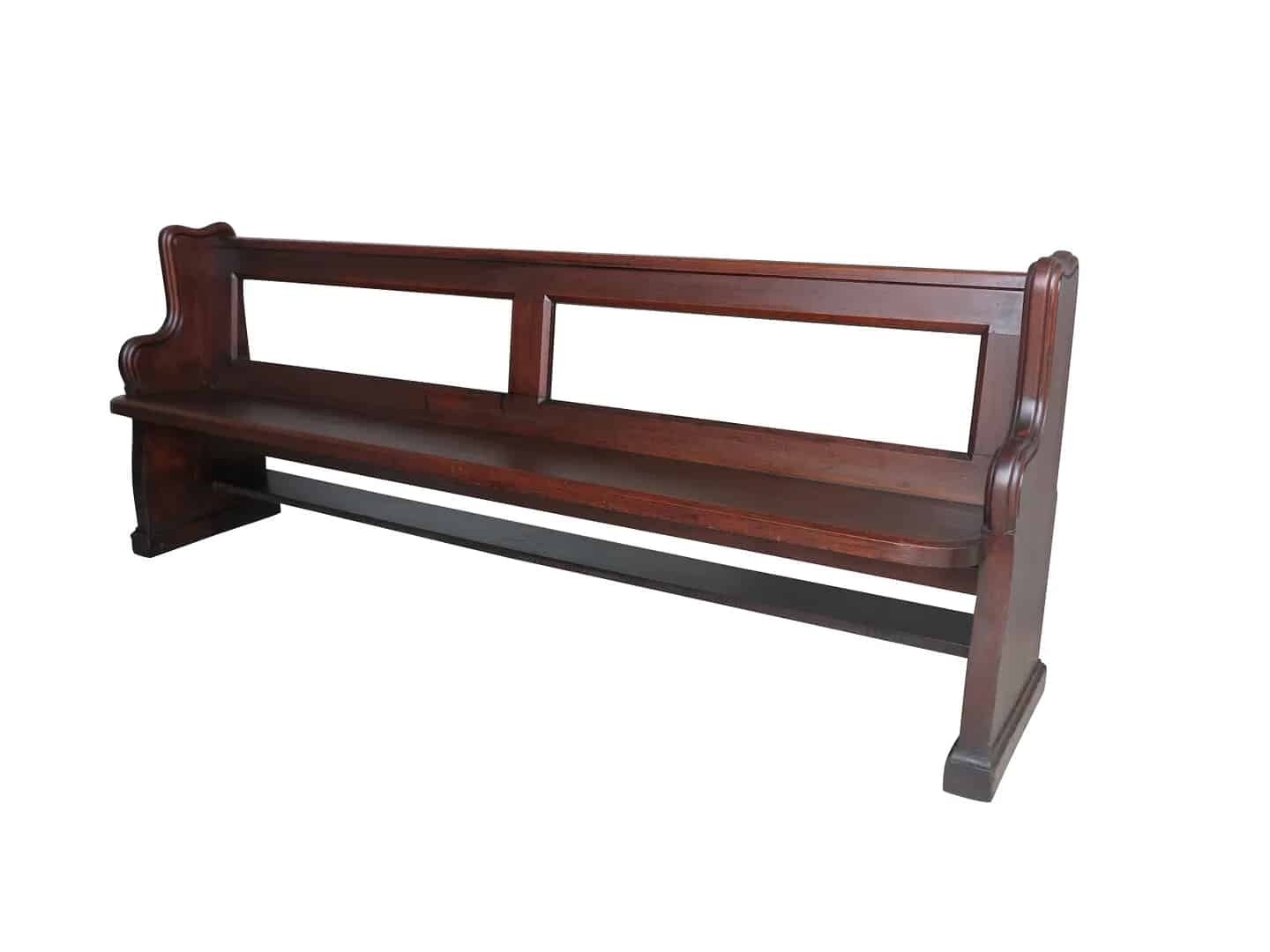 Antique Dark Pitch Pine Church or Chapel Pew