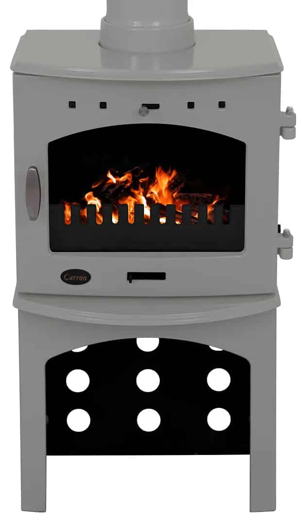 Carron Enamel Log Store - Ash Grey Finish